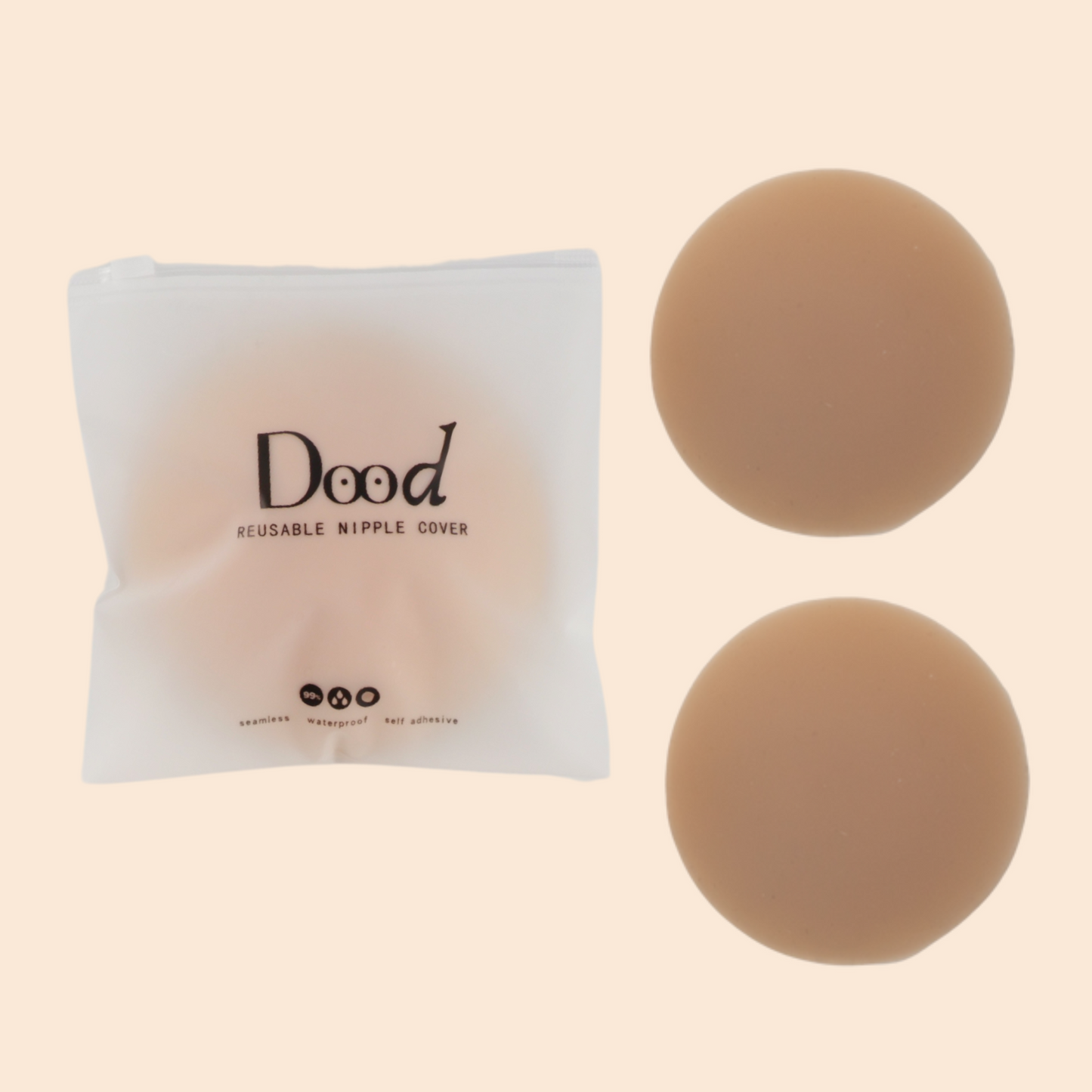 Adhesive Nipple Cover in Coffee