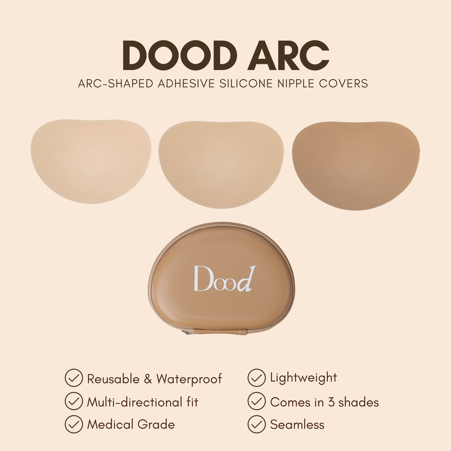Arc Nipple Cover in Coffee