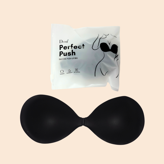 Perfect Push Silicone Push Up Bra in Charcoal